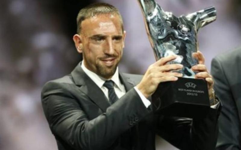 Franck Ribéry sur le toît de l'Europe