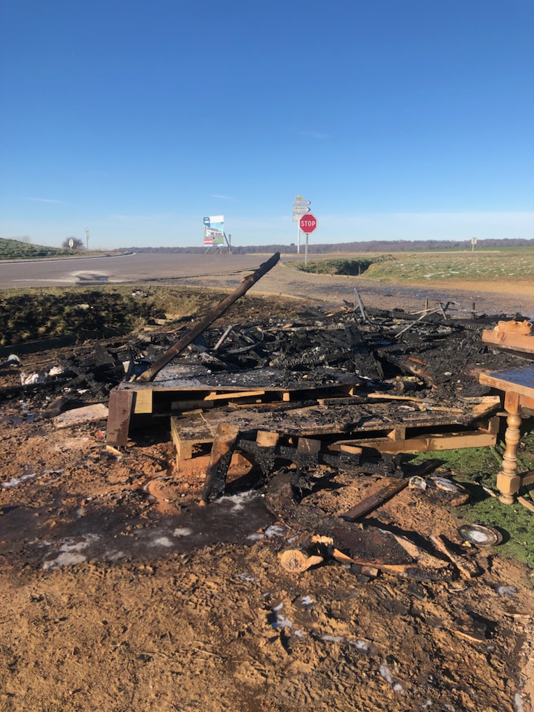 Aumetz : le local des Gilets Jaunes à nouveau détruit par les flammes