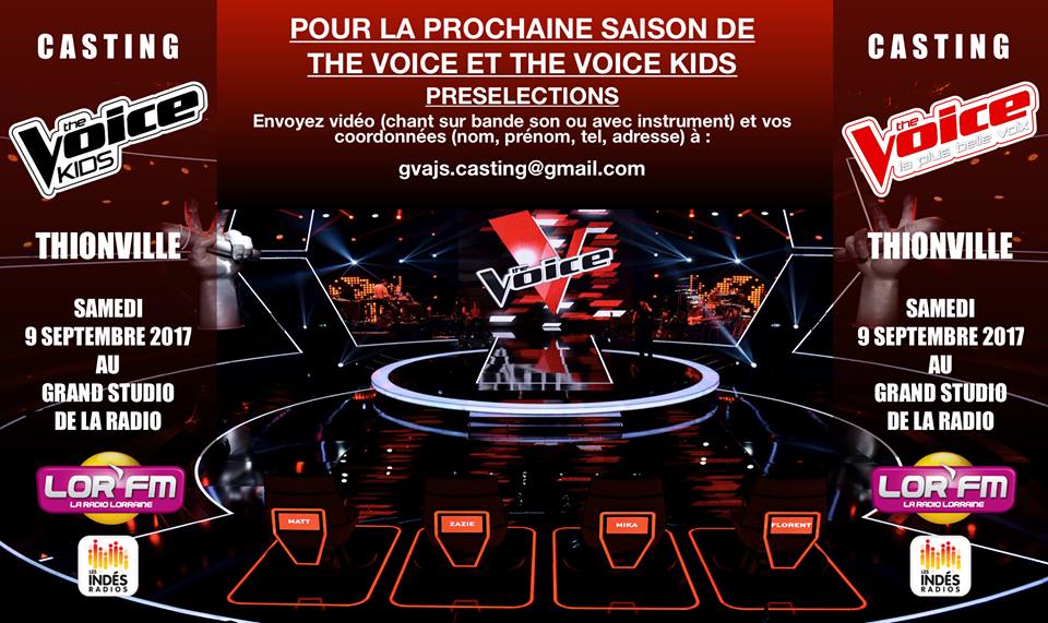 CASTING à LORFM : Et si le prochain gagnant de The Voice et The Voice Kids, c'était vous ?