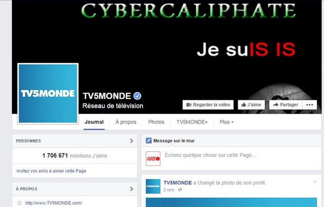 L'antenne de TV5 Monde piratée par un groupe se réclamant de Daesh