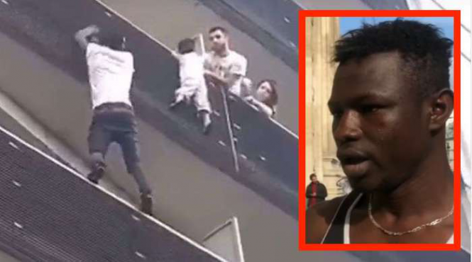 Mamoudou Gassama, 22 ans, sans-papiers et sauveteur d'un enfant, reçu à l'Elysée