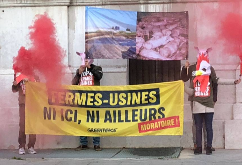 Metz : manifestation de Greenpeace devant la Préfecture