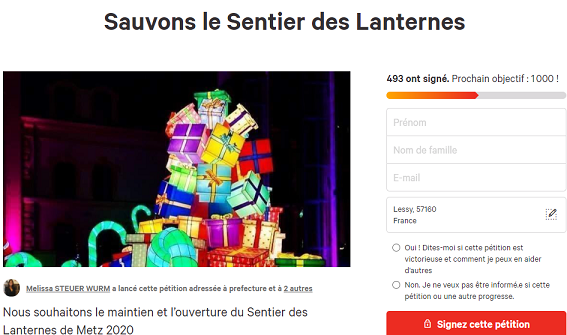 Metz : une pétition pour "Sauver le sentier des Lanternes"