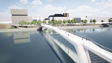 Thionville : lancement des travaux de la passerelle piétonne